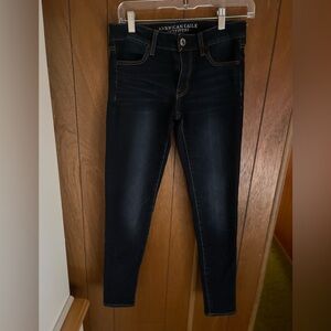 American Eagle Outfitters Women's Dark Wash 360 Super Stretch Jeggings Size 4